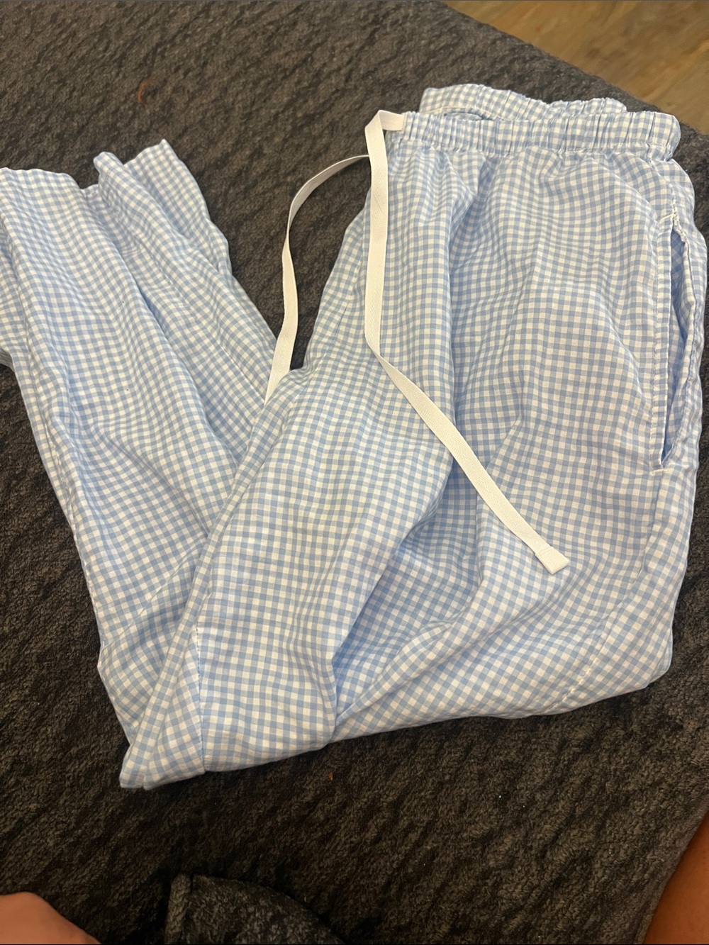 The cats pajamas size xs blue gingham pj pants